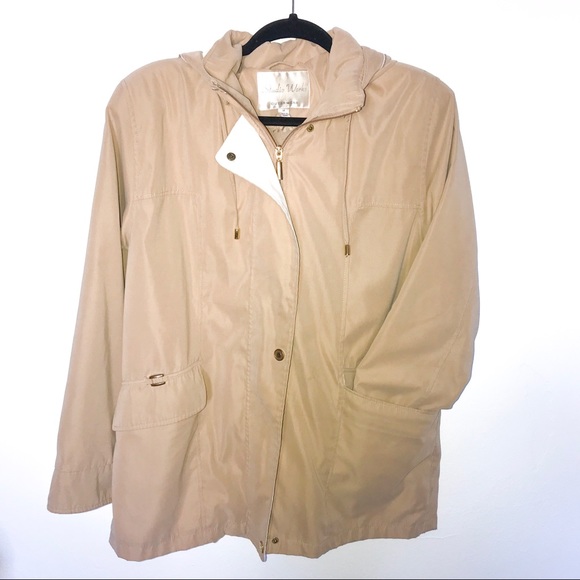 Studio Works Tan Hooded Jacket Size Medium - Picture 2 of 7